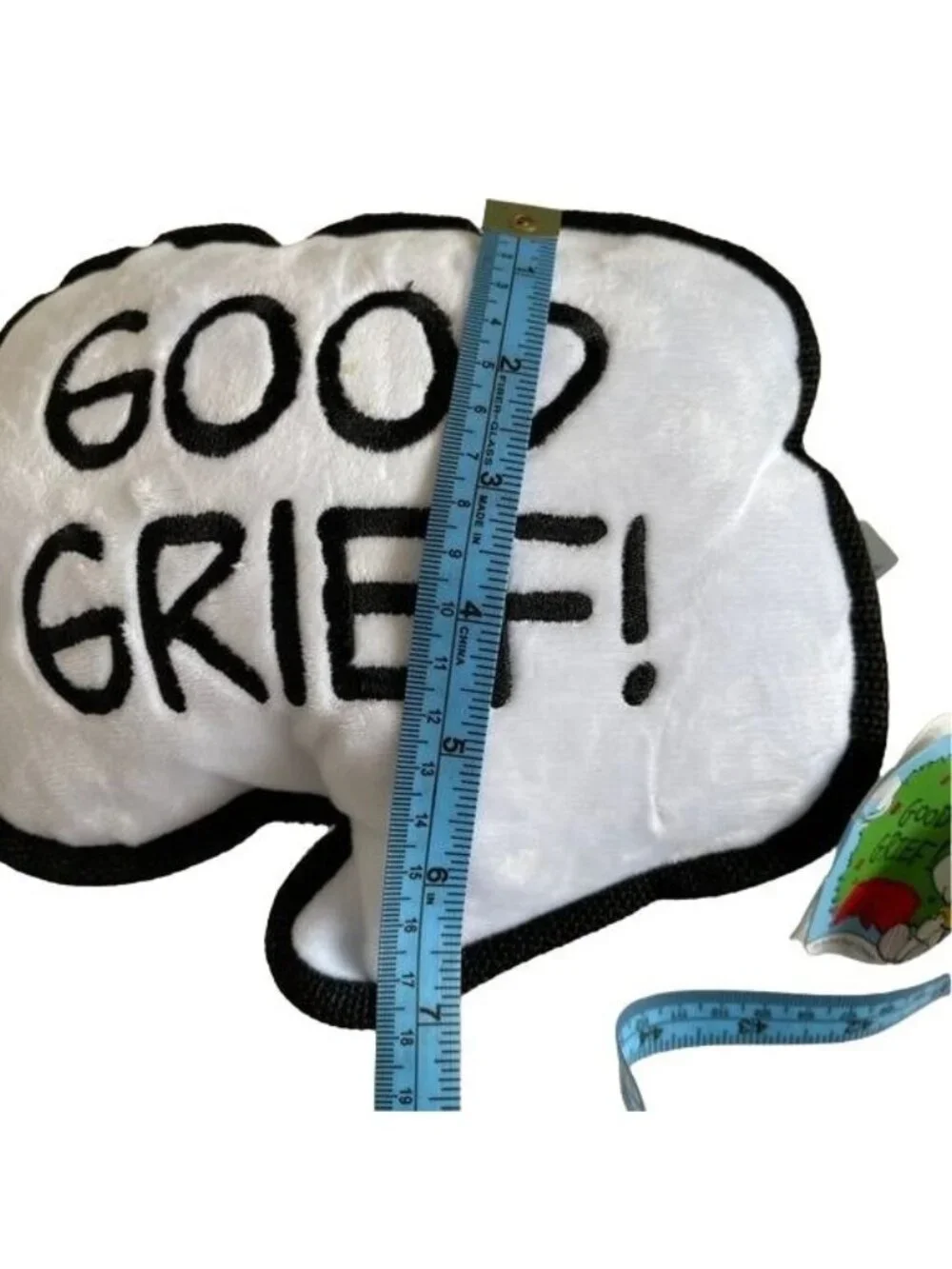 Bark Charlie Brown Good Grief Dog Toy Squeaker Plush Speech Balloon Bubble Gift